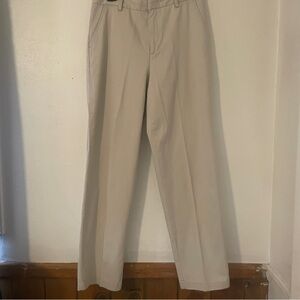 Calvin Klein Light Beige Straight-Leg Dress Trousers